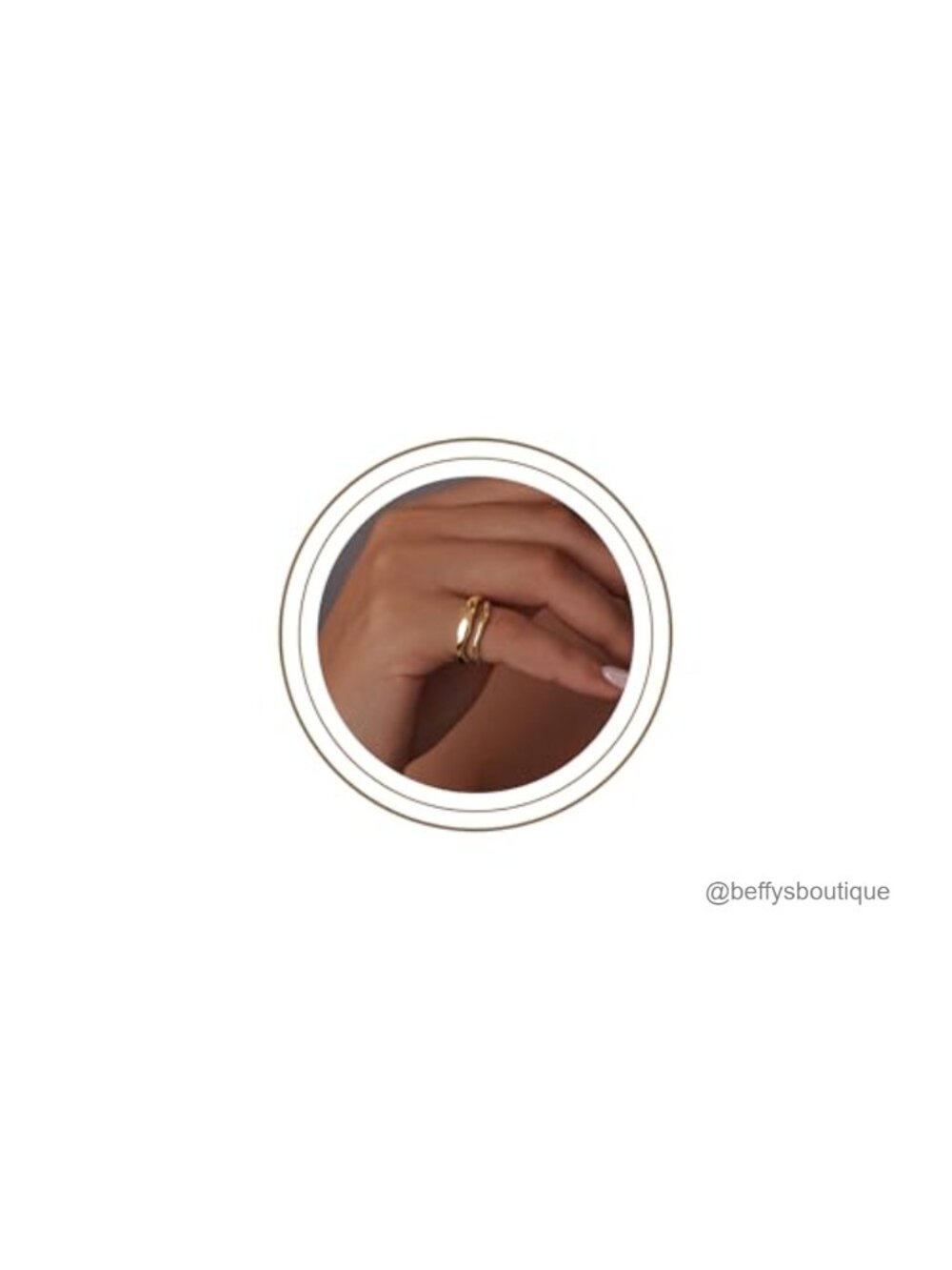 14K Gold Plated Stainless Steel Stackable Rings Waterproof Non Tarnish